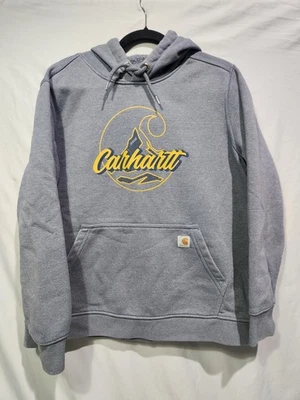 Sudadera con Capucha Carhartt Mujer XL Gris Calce Relajado Mountain Wave Forrada de Vellón 105275-E32 Foto 1 de 4