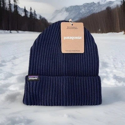 Novo com etiquetas Gorro Patagonia Pescador Rolado Azul Marinho SO - Imagem 1 de 4