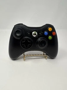 Official Microsoft Xbox 360 Wireless Controller  Black Model 1403 Tested - Picture 1 of 6