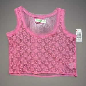 Y2K K-Mart Dream Out Loud by Selena Gomez Pink Lace Crop Top Junior XS NWT - Picture 1 of 7