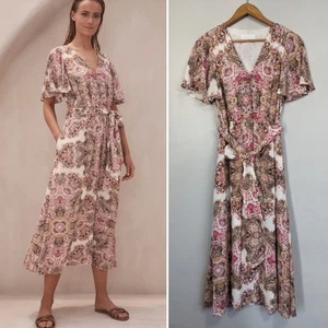 Witchery Limited Edition Sz 8 Button Up Flutter Sleeve Dress AS NEW - Picture 1 of 8