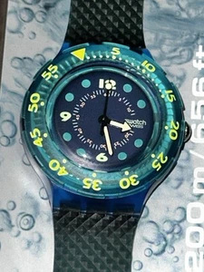 SWATCH 1990 SCUBA 200 SDN 100 Blue Moon NWT Dead Stock New Battery Installed - Picture 1 of 8