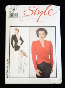 RETRO STYLE 1990s TOP PATTERN 1421 SIZE 12 - Picture 1 of 2