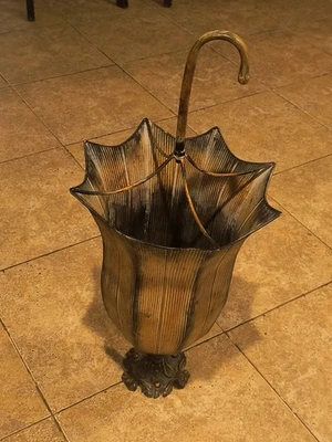 Soporte para paraguas de metal vintage color cobre 28 pulgadas de alto 12 pulgadas de ancho  Foto 1 de 4