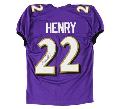 Derrick Henry Signed Baltimore Custom Purple Jersey - Image 1 of 3