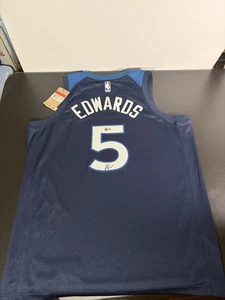 Anthony Edwards signiert Nike Trikot Autogramm Minnesota Timberwolves selten Beckett - Bild 1 von 20