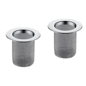 Filtro de 2 unidades de acero inoxidable de orificio lavabo pantalla fregadero tapón de escombros - Imagen 1 de 12
