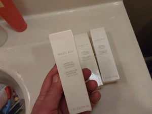 NEW 3 Mary Kay Full Coverage Foundation Ivory 100 New Old Stock Pink Lid - Picture 1 of 6