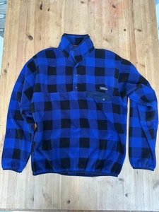 Patagonia Synchilla Snap T Plaid Vintage Style Fleece Pullover Men’s Size Medium - Picture 1 of 5