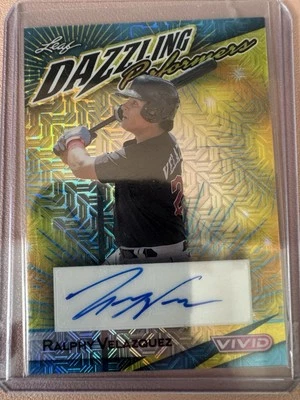 2023 Leaf Vivid Dazzling Performers Ralphy Velazquez Auto 1/1 🔥🔥 Rookie - Image 1 of 3