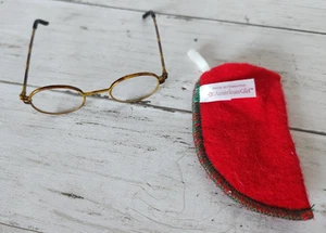 American Girl Schildpatt Brille Brille rotes Etui 18 Zoll Puppengröße - Bild 1 von 8