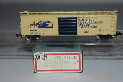 N Scale Con-Cor Sand Diego Model Railroad 50' Single Door Boxcar C53263 - Image 1 of 2