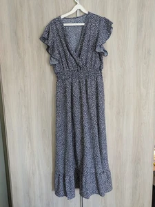 Shein floaty animal print maxi dress uk Large 12-14 - Picture 1 of 5