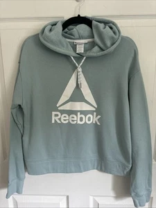 Reebok Damen Hoodie Sweatshirt Grün Cropped Größe S - Bild 1 von 6
