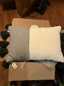 Target hearth and hand by magnolia pillow NWT Black, White Graphic, Tassels - Picture 1 of 7