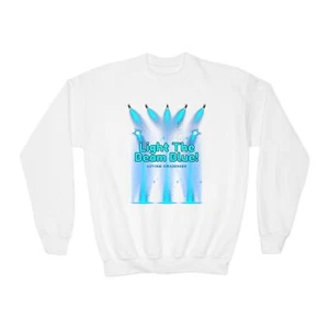 Sudadera cuello redondo Light The Beam azul conciencia autismo jóvenes niños - Imagen 1 de 17