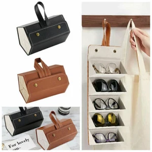 Tragbare Sonnenbrillen Organizer Brillen Lagerung Container Box für 5 Brillen - Bild 1 von 14