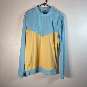 Men’s Nike Shield Victory ‘Blue Yellow’ Long Sleeve Golf Shirt CI8986-496 S-Tall - Picture 1 of 8