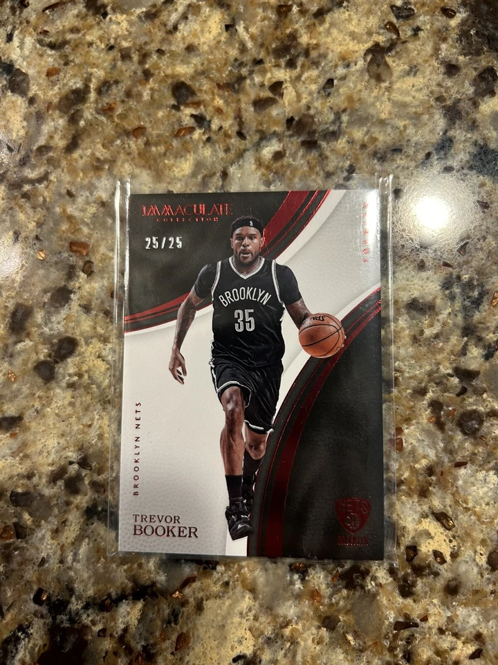 2016/17 Panini Immaculate Red 25/25 1/1 Trevor Booker Nets Clemson - Image 1 of 1