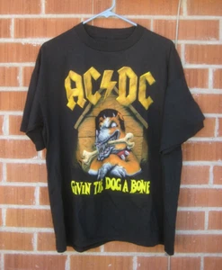 AC DC Band T-Shirt weiß Baumwolle Unisex Givin The Dog A Bone JK510 - Bild 1 von 3