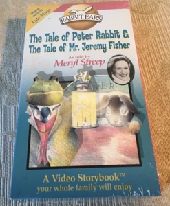 Sealed VHS Meryl Streep Rabbit Ears Tale Mr Jeremy Fisher Tale of Peter Rabbit - Picture 1 of 12