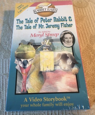 Запечатанный видеокассета Meryl Streep Rabbit Ears Tale Mr Jeremy Fisher Tale of Peter Rabbit - Изображение 1 из 4