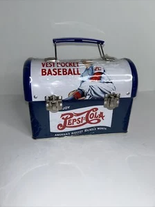 Pepsi-Cola Weste Tasche Baseball Metall Werbung Dose Brotdose Sammlerstück - Bild 1 von 8
