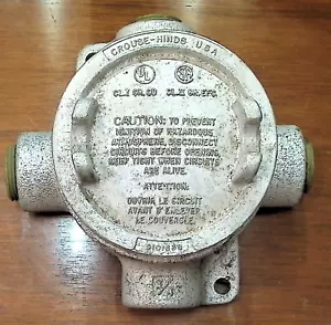 Crouse-Hinds EV-26, Mozzo 3/4" Ferro Zincato Antideflagrante Condotto Scatola di Uscita - Foto 1 di 9