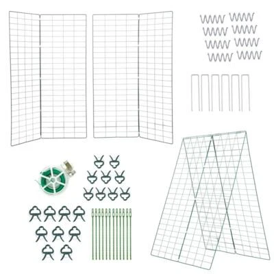 Rankhilfe Kletterhilfe Rankgitter 2er Set Metall Gitterspalier Befestigungsclips - Bild 1 von 4