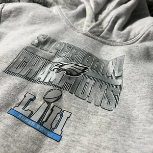 Philadelphia Eagles Super Bowl Champions 52 LII Hoodie Youth Small Gray Pullover - Picture 1 of 5