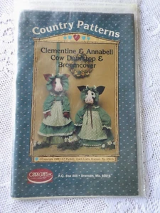 PATRONES DE PAÍS DE VACA OZARK CRAFTS CLEMENTINE & ANNABELL # 108 * SIN CORTAR * 1988 - Imagen 1 de 3