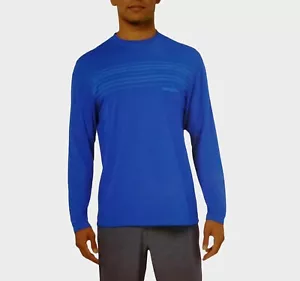 T-shirt uomo Hang Ten Rashguards Switchfoot manica lunga Lt blu taglia XXL NUOVA CON ETICHETTE - Foto 1 di 5