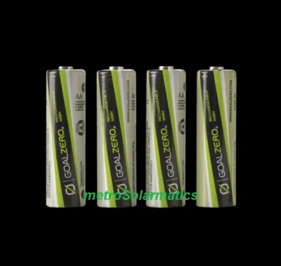 GOAL ZERO AA Batteries 4 Pack 1.2V for Guide 10 Rechgble Nihm Prechargd #11405 - Image 1 of 3