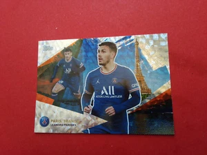 2021-22 Topps Paris Saint Germain Team Set Our City Neon Foil Leandro Paredes - Bild 1 von 2