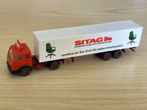 X275 Wiking 1:87 MB Mercedes LKW Koffer Sattelzug Sitag Bürositzmöbel Sammlungsa - Bild 1 von 7