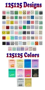 100 125125 LOTTO DESIGN E COLORI APPLE MINI BORSE ZIP 50 DISEGNI 50 COLORI - Foto 1 di 12
