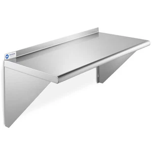 NSF Stainless Steel 12" x 24" Commercial Kitchen Wall Shelf Restaurant Shelving - Picture 1 of 7
