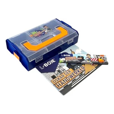 BS SYSTEMS L-BOXX Mini Kids Malbuch Oskar der Handwerker + Stifte + L-Boxx Mini 6100001481