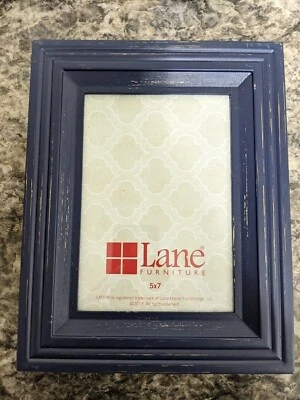 Nuevo 5 x 7 marco azul envejecido casa de campo estilo rural por carril muebles Foto 1 de 4