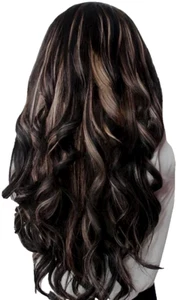 #4/27/4 straight 16" Inv Wire Extension chocolate brown to caramel blonde act - Picture 1 of 23