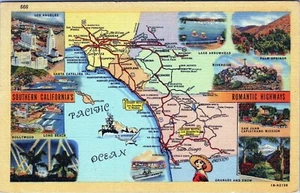 Southern Californias Highways Postcard 1B-H2158 Unposted - Picture 1 of 2