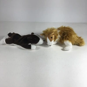 Ty Beanie Baby, Bruno The Dog 1997 y Cassi 2000. (Lote de 2) (sin etiquetas de swing) - Imagen 1 de 9