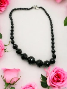 Remodelled c.1880s French Jet Necklet - C08 - Picture 1 of 6