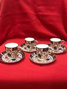 1882 Royal Crown Derby coffee demitasse duo Imari pattern #524, set #3 - Picture 1 of 3