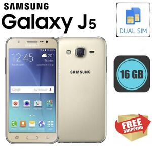 Brand New Samsung Galaxy J5 2015 Unlocked Android 5.0 Smartphone 4G Dual SIM