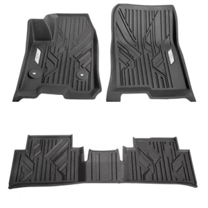 2023-24 Chevrolet Colorado 1st & 2nd Row Floor Liners Black GM OEM NEW - Picture 1 of 9