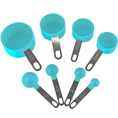 8Pcs Stainless Steel Measuring Cups Spoons Kitchen Baking Cooking Tools Set - Image 1 of 4
