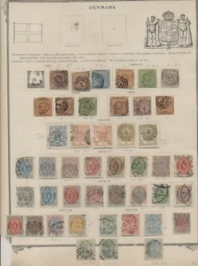 Temprano DENMARK Y DANÉS INDIAS OCCIDENTALES en páginas de álbumes, usado, Scott $6,092.00 - Imagen 1 de 4