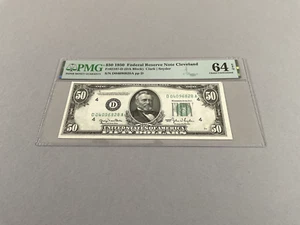 U.S. 50 Dollars FR 2107-D Federal Reserve 1950 PMG 64 EPQ - Picture 1 of 4