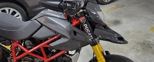 CARENE CARBONIO DUCATI HYPERMOTARD 796 1100 S / SP BECCO + FIANCHETTI SERBATOIO - Picture 1 of 11